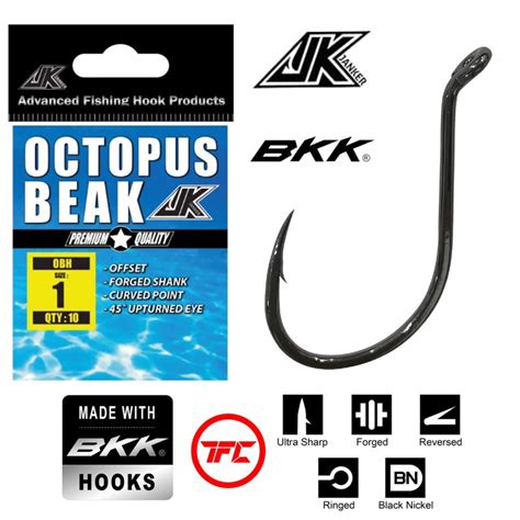 JK JANKER Octopus Beak Hook BKK High Carbon Steel Fishing Live Bait