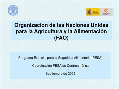 PPT Organización de las Naciones Unidas para la Agricultura y la