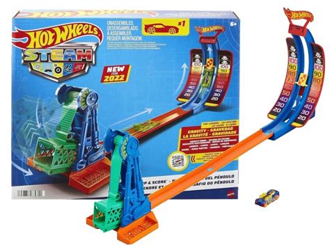 HOT WHEELS STEAM ZESTAW TORÓW WYRZUTNIA WAHADŁO autko 194735035311 Cena Opinie