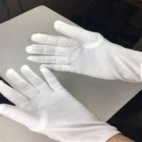 White Medical And Surgical Cotton Cloth Hand Glove Size S L At Best