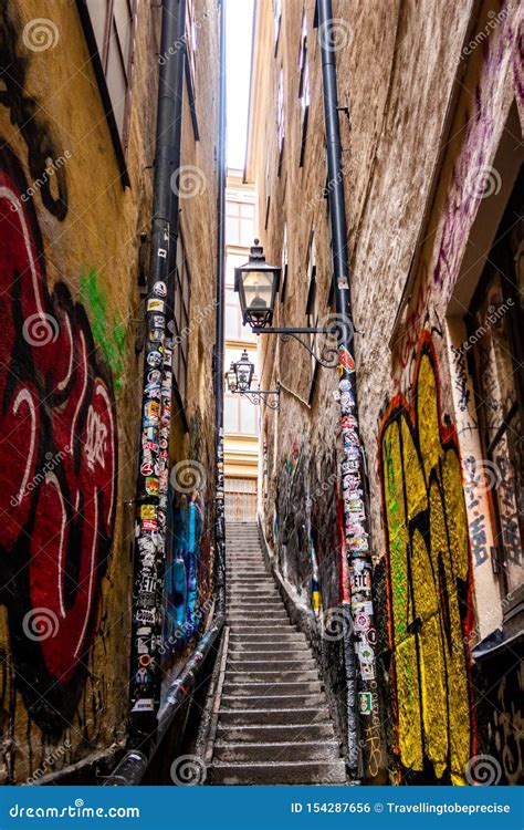 Marten Trotzigs Grand Narrowest Alley In Stockholm Sweden Stock Photo