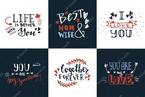 Premium Vector Hand Lettering Love Quotes