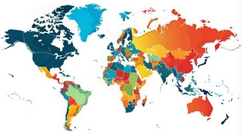 A map of the world with the names of countries on it | Premium AI ...