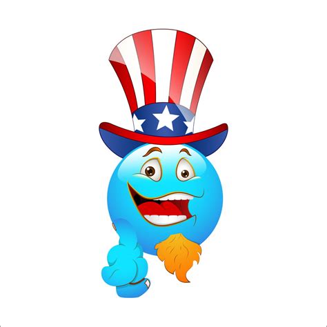 Smiley Emoticons Face Vector 4th July Royalty Free Stock Image