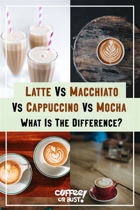 Latte Vs Macchiato Vs Cappuccino Vs Mocha What Is The Difference