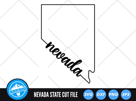 Nevada Svg Nevada Outline Usa States Cut File By Ld Digital Thehungryjpeg