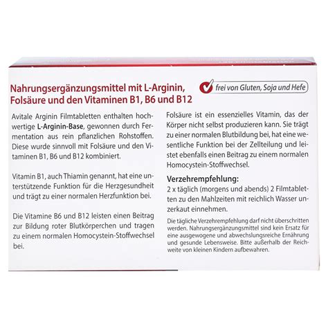 Avitale Arginin Plus 120 Stück Online Kaufen Medpex