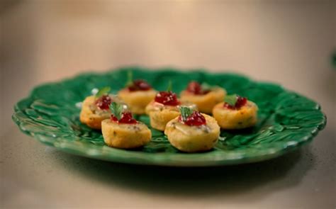 Mary Berry Stilton And Sage Mini Scone Canapes With Cranberry Sauce