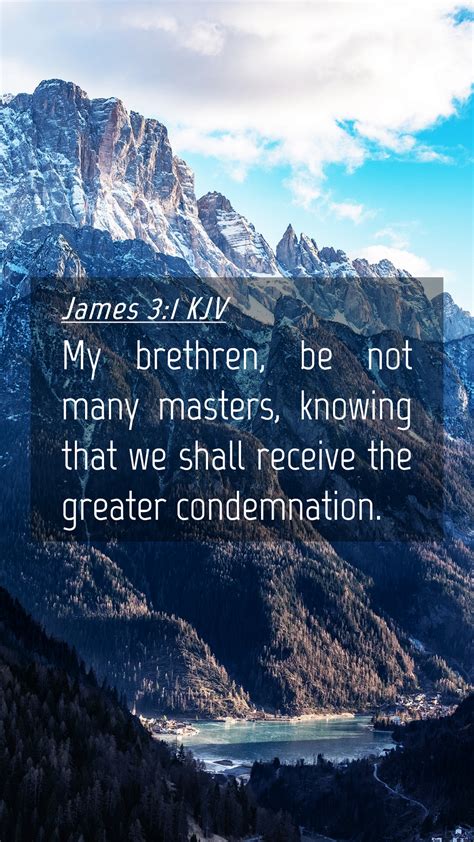 James 31 Kjv Mobile Phone Wallpaper My Brethren Be Not Many Masters