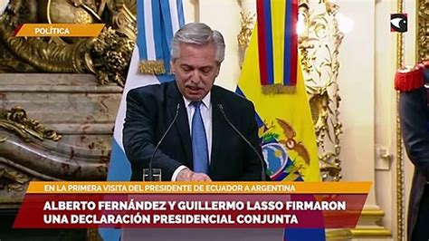 Alberto Fernández Y Guillermo Lasso Firmaron Una Declaración