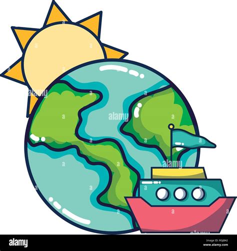 sun and earth cartoon Stock Vector Image & Art - Alamy