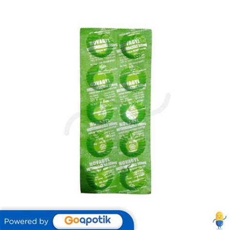 NOVAGYL 500 MG TABLET Kegunaan Efek Samping Dosis Dan Aturan Pakai