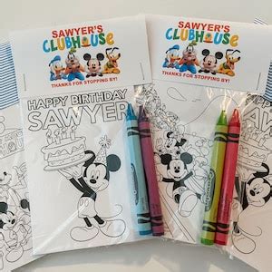 Mickey Mouse Clubhouse Party Favors, Party Favor Mini Coloring Sheets ...