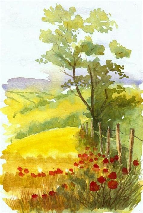 Idee aquarelle | Watercolor landscape paintings, Watercolor paintings easy, Watercolor landscape