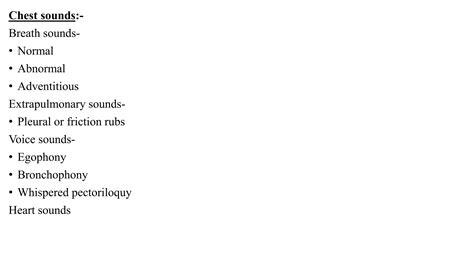 Chest Auscultation Ppt