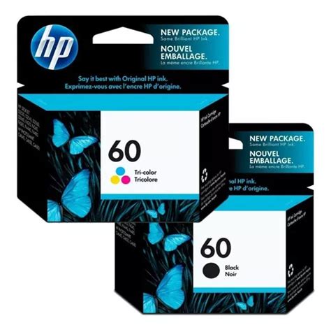 Combo Cartucho Original Hp 60 Negro Color F4280 F4480 C4680