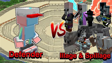 Minecraft Mobs Battle Defender Yellowbrosss Extras Vs Illage And