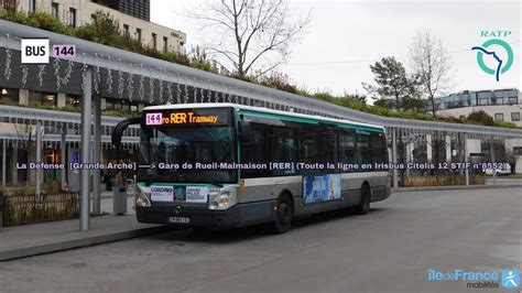 Ligne 144 RATP Irisbus Citelis 12 STIF n8552 La Défense à Rueil