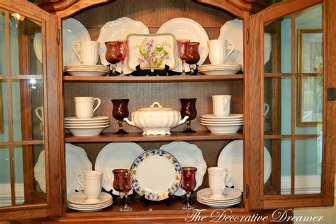 The Decorative Dreamer Decorating The Top Of The China Hutch