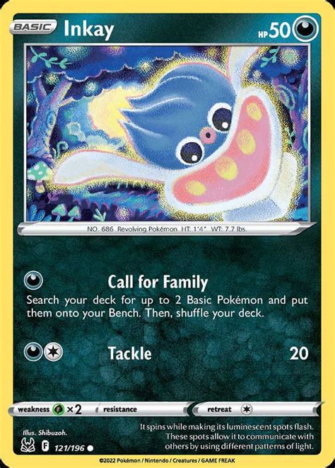 Inkay Swsh11 121 Pokémon Card Database Pokemoncard