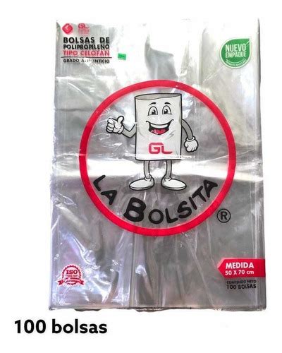 Bolsa Celofán 50x70 Con 100 Piezas Grado Alimenticio Envío gratis