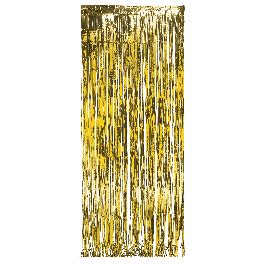 Sparkling Gold Metallic Foil Fringe Door Curtain