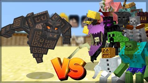 Minecraft Dark Golem Vs Todos Os Mutantes Batalha De Mobs