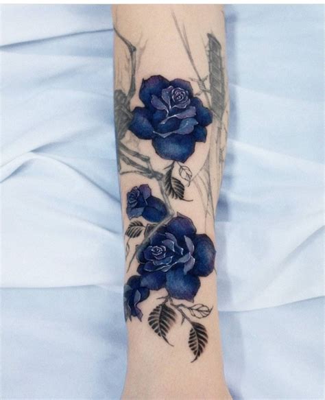 24 Lovely Blue Rose Tattoo Designs - The XO Factor