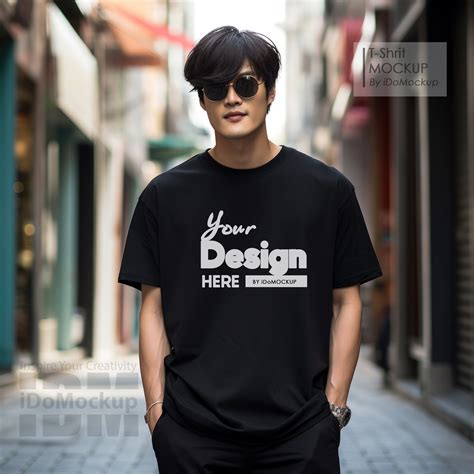 Gildan Mock Up Set Male Model Tshirt Mockup Black Etsy