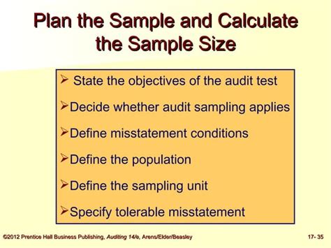 Audit Sampling For Tests Of Details Of Balances PPT