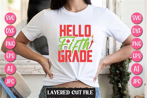 Hello Fifth Grade Svg Cut File Graphic By SmMedia Creative Fabrica