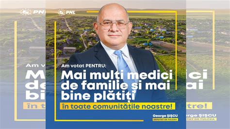 George Șișcu deputat PNL Tulcea Mai mulți medici de familie și mai