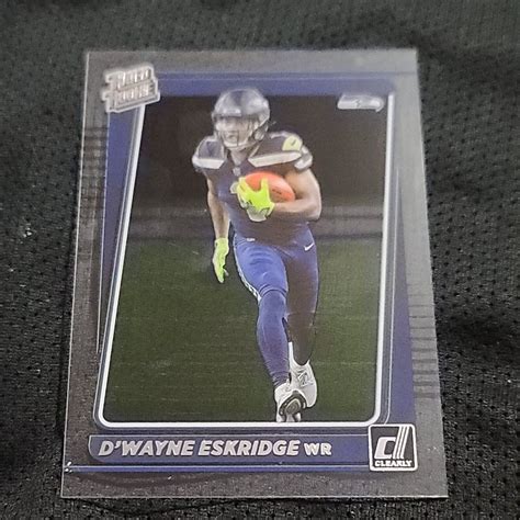 2021 Clearly Donruss D Wayne Eskridge Rated Rookie Card RC 76 Seahawks