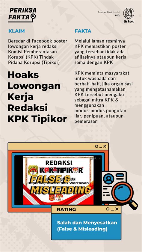 Hoaks Lowongan Kerja Redaksi Di Kpk Tipikor