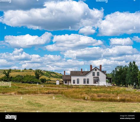 Custer House at Fort Abraham Lincoln State Park in North Dakota Stock ...