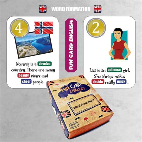 Fun Card English Word Formation Fiszki Gra Do Nauki J Zyka