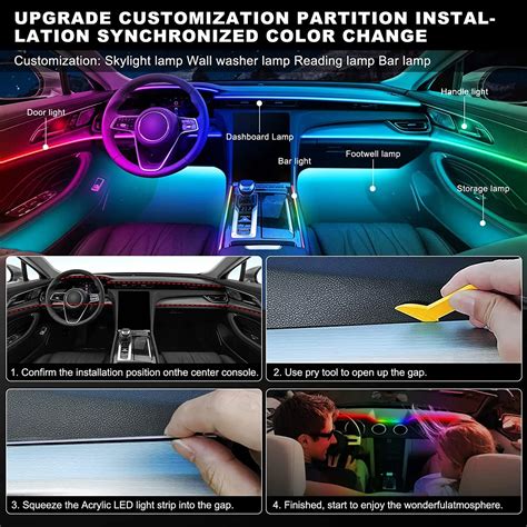 Generic Rgb Led Car Interior Ambient Light Accessories Neon Acrylic