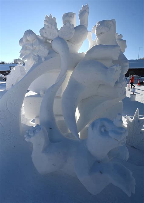 Winners of snow sculpture contest showcase creations at Anchorage Fur ...