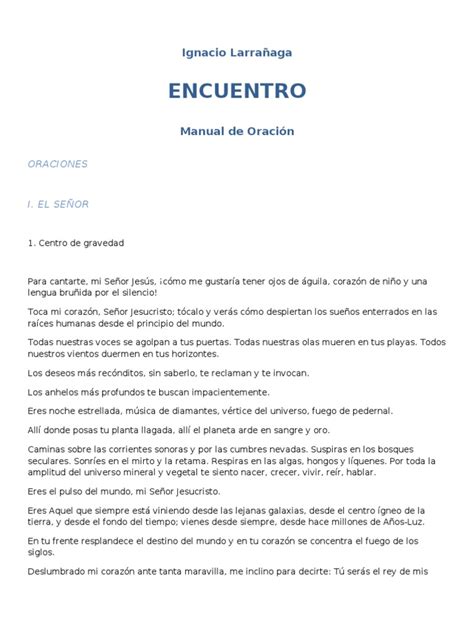 PDF 60669137 Ignacio Larranaga Encuentro Manual De Oracion DOKUMEN TIPS