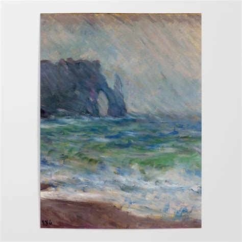 Claude Monet Rainfall Etretat Normandy France Poster By Pdpress Society6