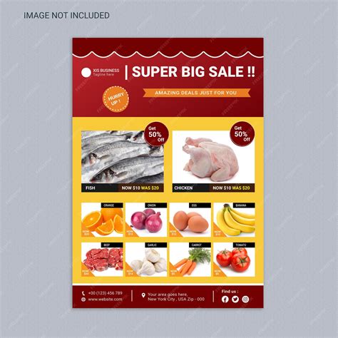 Premium Vector | Supermarket or product promotion flyer
