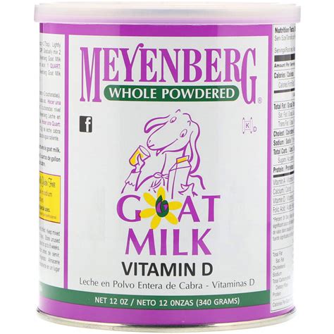 Meyenberg Goat Milk Whole Powdered Goat Milk Vitamin D 12 Oz 340 G