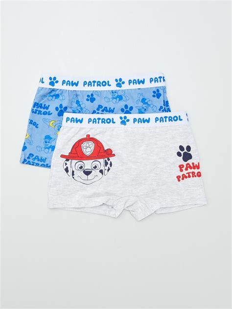 Lot De Boxers Pat Patrouille Bleu Gris Kiabi