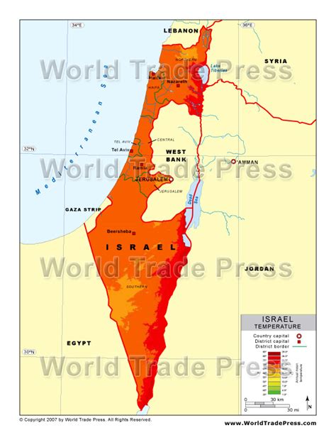 Israel Climate Zones Map