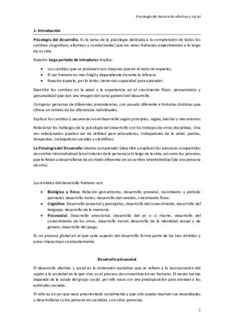 Psicología del desarrollo afectivo y social pdf