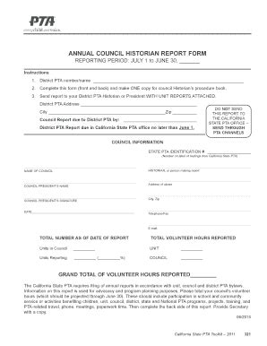 Fillable Online Capta Council Historian S Report Sixth District Pta