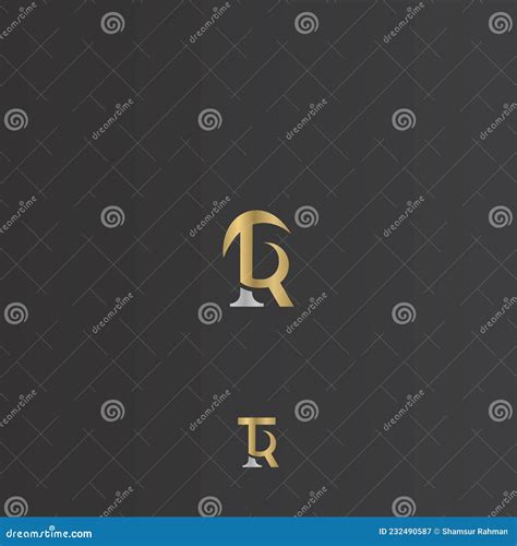 Alphabet Initials Logo Rt Tr T And R Stock Vector Illustration Of