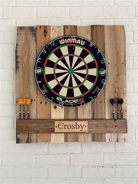 Personalized Pallet Wood Dart Board Backboard Game Room Dart Etsy