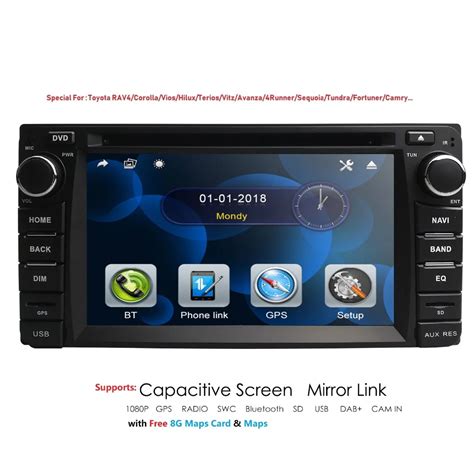 Hizpo 2 Din Radio Gps Navigation Car Dvd Player For Toyota Hilux VIOS