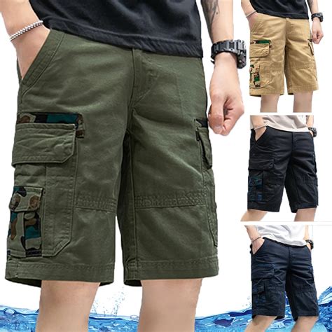 Pantalones Cortos De Algod N Para Hombre Pantal N Militar Hasta La